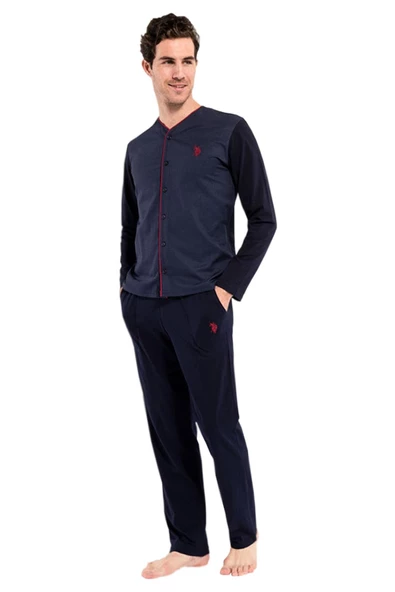 U.S. Polo 12001 5'li Çeyizlik Erkek Pijama Röbdoşambır Takım - 5