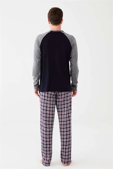 Mod Collection 3526 Erkek Yuvarlak Yaka Pijama Takımı - 6