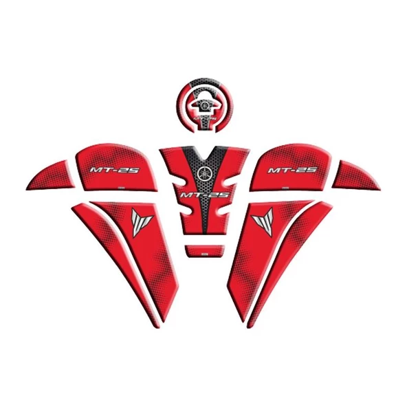 Yamaha Mt25 2020 - 2024 Uyumlu Tank Pad Set 004