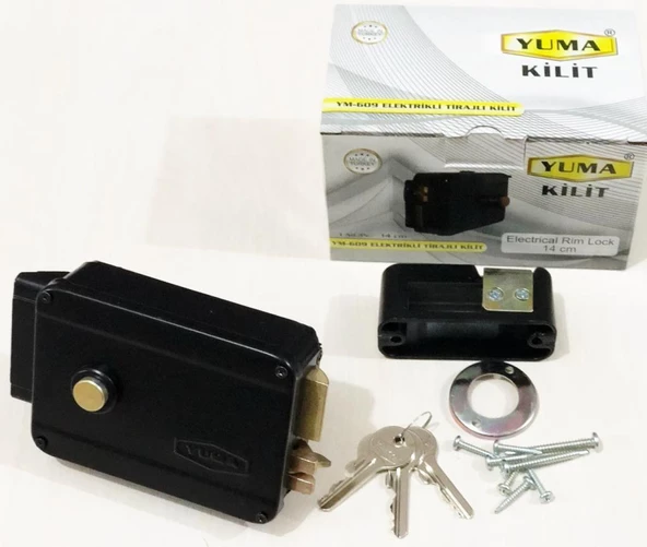 Yuma Elektrikli Trajlı Demir Kapı Kilit 14 cm Silindir Boyu 58 mm YM-609 - 2