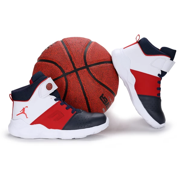 Kiko Kids Rio Günlük Spor Kız/Erkek Çocuk Basketbol Ayakkabısı Lacivert - Kırmızı - Resim 3