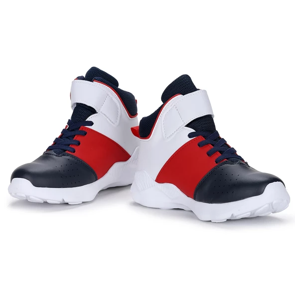 Kiko Kids Rio Günlük Spor Kız/Erkek Çocuk Basketbol Ayakkabısı Lacivert - Kırmızı - Resim 2