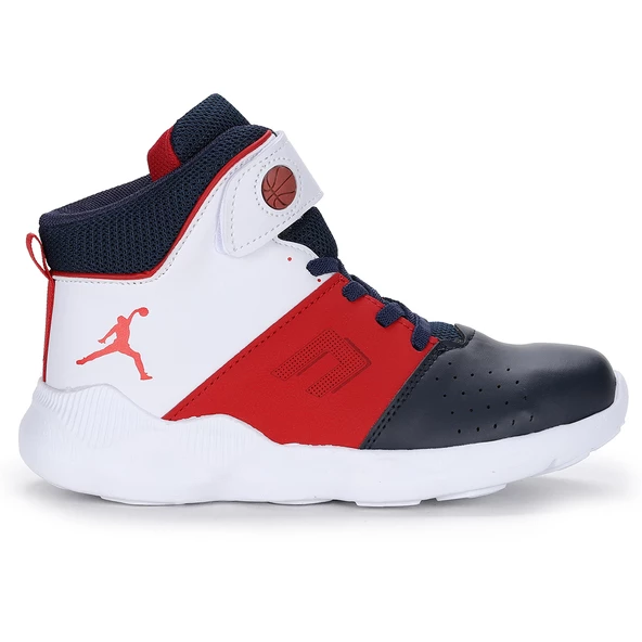 Kiko Kids Rio Günlük Spor Kız/Erkek Çocuk Basketbol Ayakkabısı Lacivert - Kırmızı - Resim 4