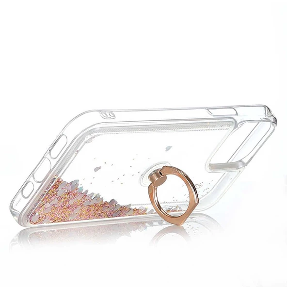 Gpack Apple iPhone 13 Mini Kılıf Milce Sulu Yüzüklü Silikon Arka Kapak - 2
