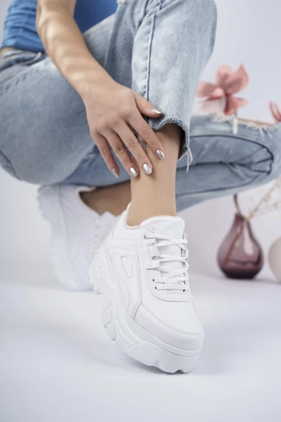Muggo Kayla Garantili Kadın Günlük Yüksek Taban Sneaker