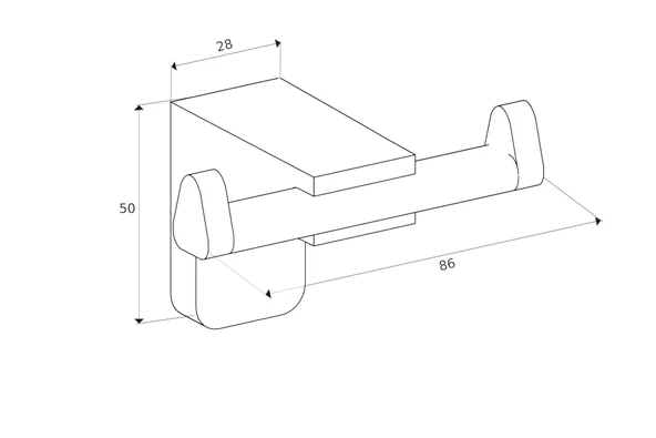 SAS Ömür Boyu Paslanmaz Bornoz Askısı Duvara Monteli Havlu Askısı Krom F1-118 - 3