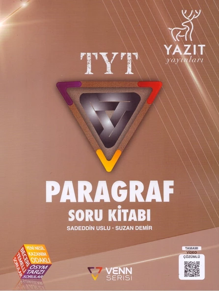 YAZIT TYT VENN SERİSİ PARAGRAF SORU KİTABI