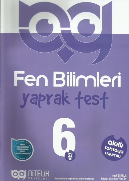 NİTELİK 6.SINIF FEN BİLİMLERİ YAPRAK TEST