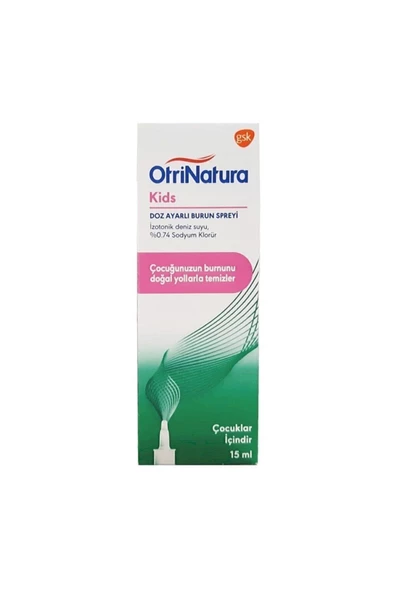 OtriNatura Kids İzotenik Deniz Suyu 15 ml Doz Ayarlı Burun Spreyi