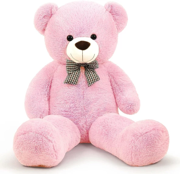 Sevgiliye Özel- Papyonlu 140 Cm Dev BOY Sevimli Peluş Koca Ayı - % 100 Yerli, Pelüş Ayıcık - 10
