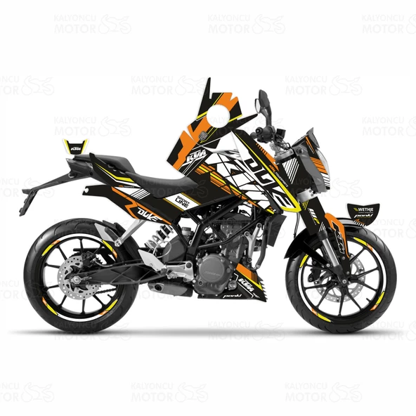 KTM Duke 390 Sport Line Sticker Set Yellow
