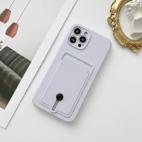 iPhone Kartlıklı Silikon Kamera Korumalı Kılıf - 9