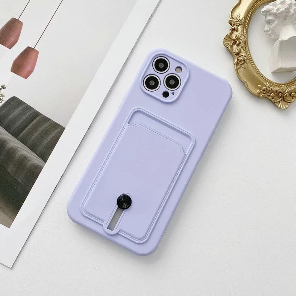 iPhone Kartlıklı Silikon Kamera Korumalı Kılıf - 8