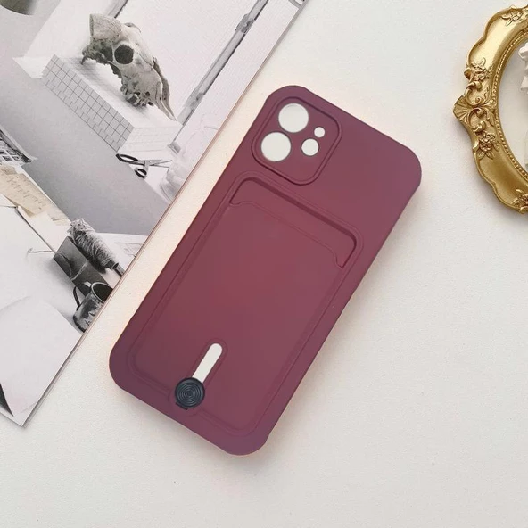 iPhone Kartlıklı Silikon Kamera Korumalı Kılıf - 11