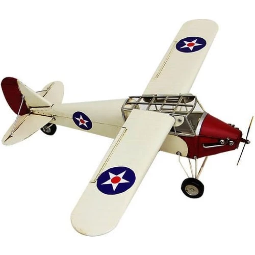 Himarry Dekoratif Metal Uçak Çift Kanatlı Vintage Ev Ofis Hediyelik - 2