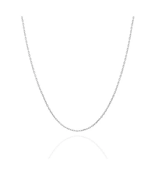 925 Ayar Gümüş 30luk Forse Gümüş Zincir, 50  cm - 1