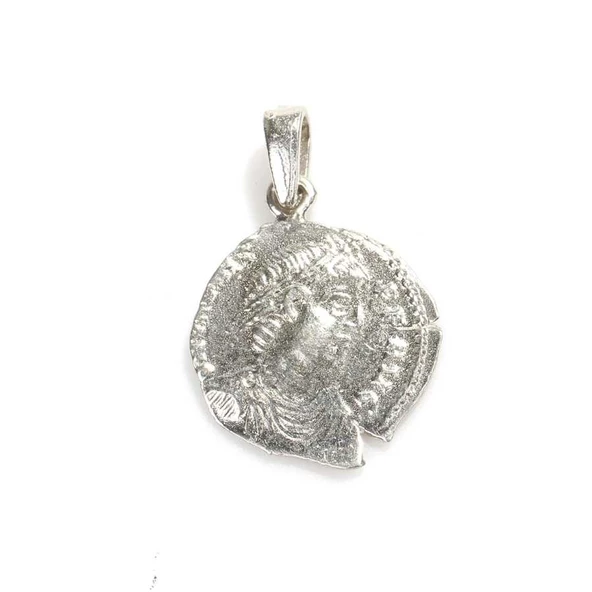 925 Ayar Gümüş Sezar Kolye Ucu - Resim 5