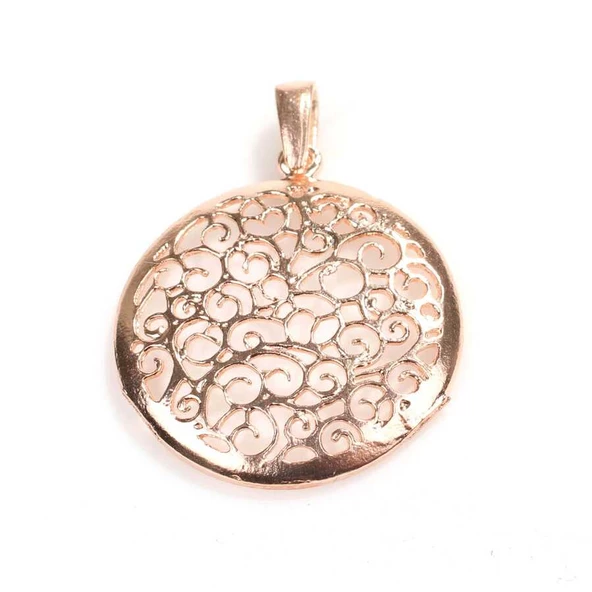 925 Ayar Gümüş Ajurlu Kolye Ucu - Resim 2