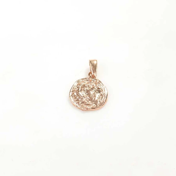 925 Ayar Gümüş Sezar Kafalı Kolye Ucu - Resim 4