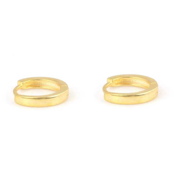 925 Ayar Gümüş 11 mm Taşsız Kıkırdak Küpe - Resim 3