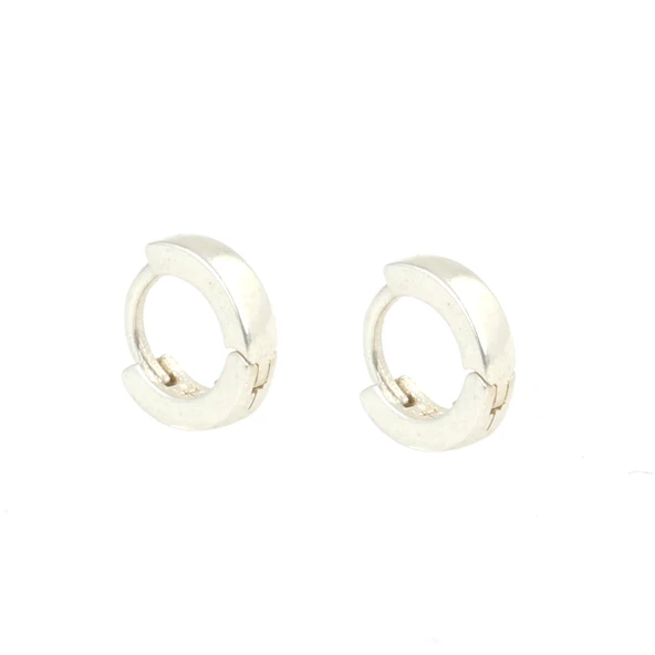 925 Ayar Gümüş 8 mm Taşsız Kıkırdak Küpe ürün görseli 1