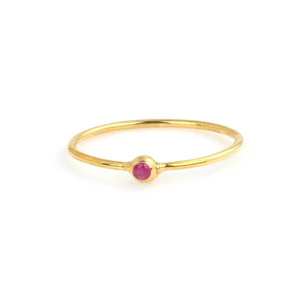 925 Ayar Gümüş Minik Taşlı Yüzük - Resim 3