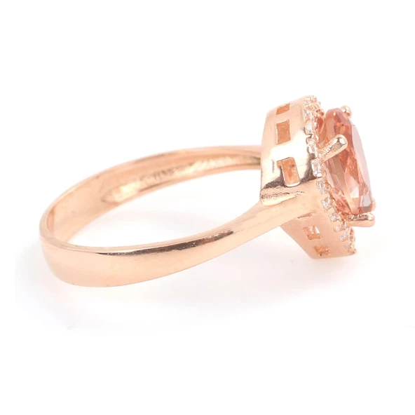 925 Ayar Gümüş Damla Zultanit Taşlı Yüzük - Resim 7