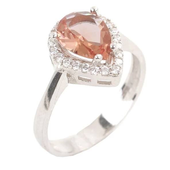 925 Ayar Gümüş Damla Zultanit Taşlı Yüzük ürün görseli