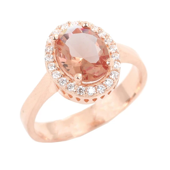 925 Ayar Gümüş Oval Zultanit Taşlı Yüzük - Resim 7