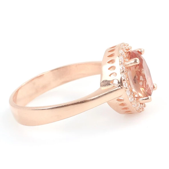 925 Ayar Gümüş Oval Zultanit Taşlı Yüzük - Resim 9