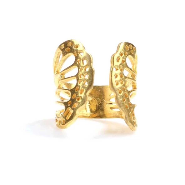 925 Ayar Gümüş Quadri Kelebeği Model Yüzük - Resim 7