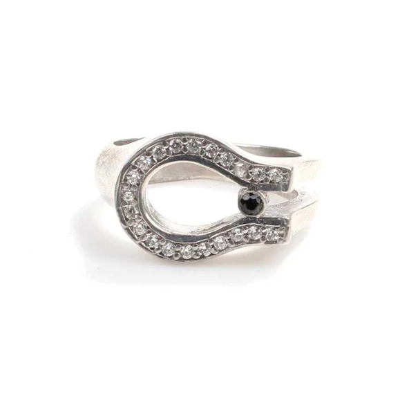 925 Ayar Gümüş At Nalı Model Yüzük - Resim 7