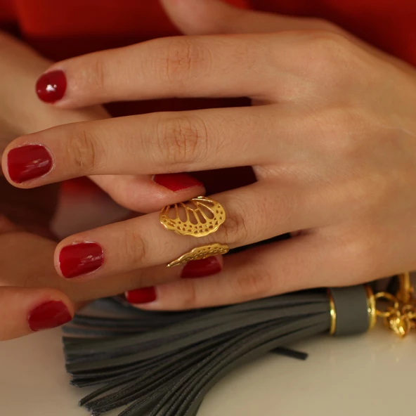 925 Ayar Gümüş Quadri Kelebeği Model Yüzük ürün görseli