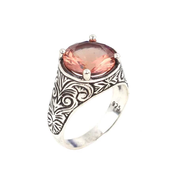 Zultanit Taşlı Gümüş Erkek Yüzüğü ürün görseli