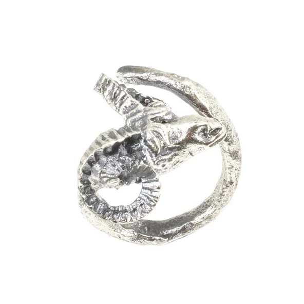 Gümüş Koç Başı Elişi Yüzük - Resim 5