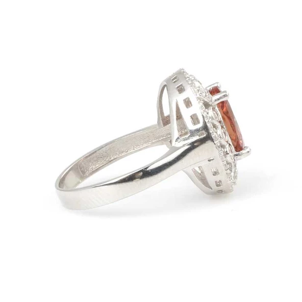 925 Ayar Gümüş Oval Zultanit Taşlı Yüzük - Resim 3