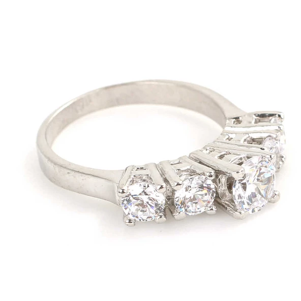 Gümüş 1,50 crt Beştaş Yüzük - Resim 5