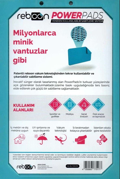 Reboon PowerPads Güç Pedi XL Boy (13 Kg Max) - 2