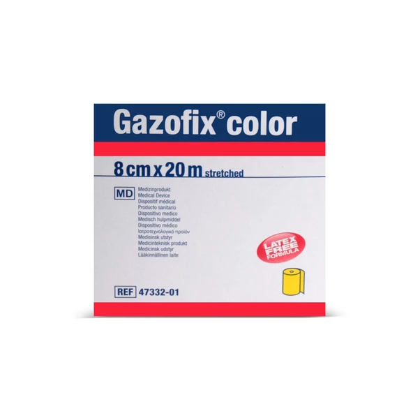 Gazofix Color 8cm x20m LF Bsn Fiksasyon Bandajı Sarı - 4
