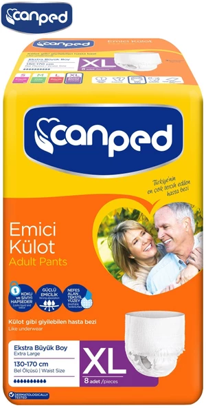 Canped Emici Külot Hasta Bezi Extra Büyük Boy 8 Adet