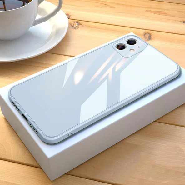 iPhone 12 Pro Parlak Cam Kamera Korumalı Telefon Kılıfı - 5