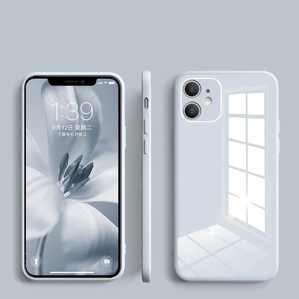 iPhone 11 Pro Parlak Cam Kamera Korumalı Telefon Kılıfı - 4