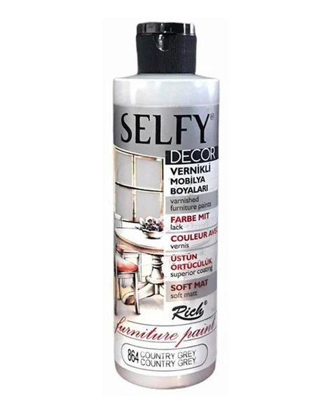 Rich Selfy Decor Vernikli Boya Country Gri 240cc