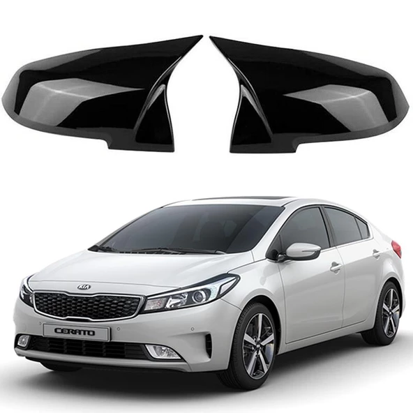 Kia Cerato 16-20 Araca Özel Batman Yarasa Ayna Kapağı Pianoblack