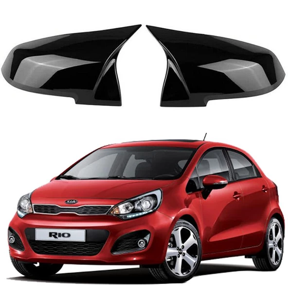 Kia Rio 11-17 Araca Özel Batman Yarasa Ayna Kapağı Pianoblack ürün görseli 1