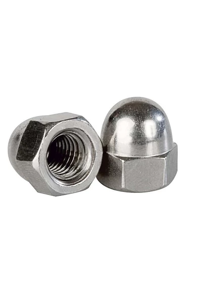 Kör Somun Kaplamalı Metrik 6 mm Beyaz 10'lu Paket