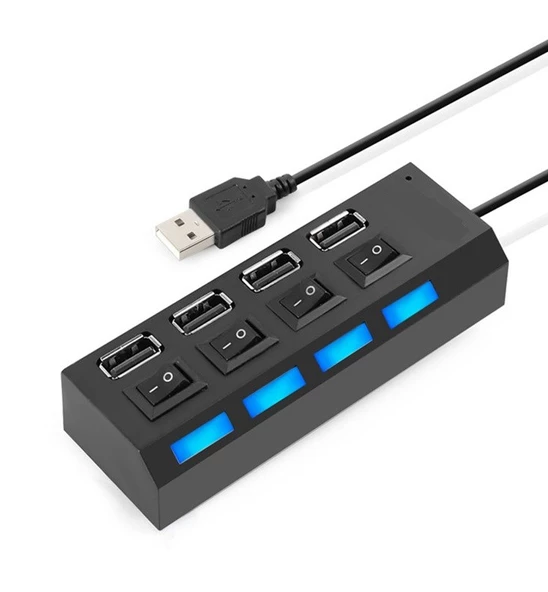 Concord C852 Usb 2.0 Hub Açma Kapama Anahtarlı Işıklı Usb Çoğaltıcı - 2