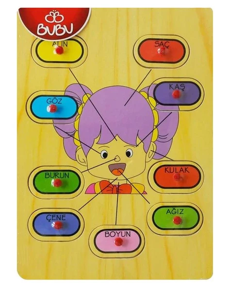 Ahşap Tutmalı Puzzle Yüz Bubu