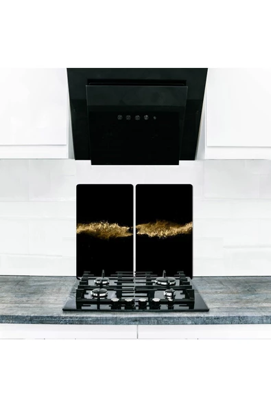 Cam Ocak Koruyucu ve Kesim Tablası Çöl (60cm x 52cm) 2 Parça, 4'lü Ocaklar ürün görseli