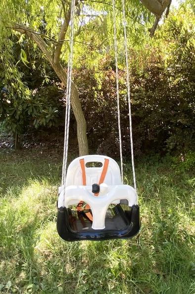 Çocuk & Bebek Salıncağı | Salıncak Emniyet Kemerli Siyah Beyaz